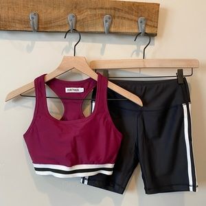 Zoe Haus Athletic Bra + Bike Short Set